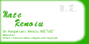 mate renoiu business card